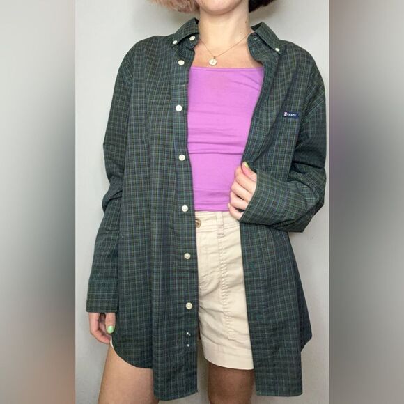 Jillysworld Betty Boop Upcycled Button Up Plaid Flannel Shirt - Picture 9 of 10